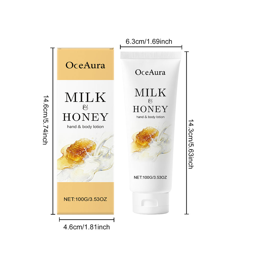 Milk & Honey Hand & Body Lotion — box and tube dimensions