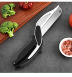 2-in-1 Cutting Board Scissors — blade and board arms open