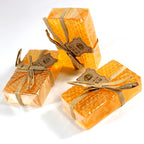 Honeycomb Bar Soap — three wrapped bars stacked