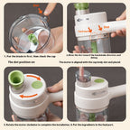 Cordless Mini Chopper & Slicer — fitting the cup and blade