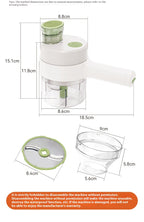 Cordless Mini Chopper & Slicer — dimensions