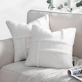 Sherpa Patchwork Cushion Cover — White