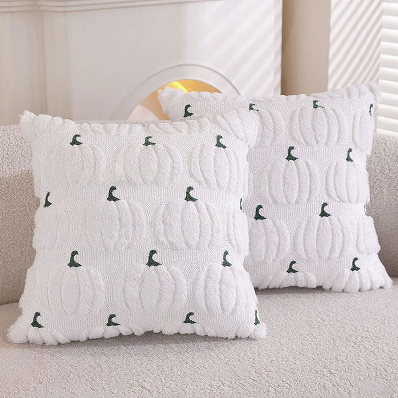 Plush Pumpkin Cushion Covers — White Pumpkin