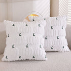 Plush Pumpkin Cushion Covers — White Pumpkin
