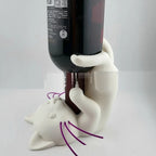 Sausage Dog Wine Bottle Holder — the Cat version holding a bottle