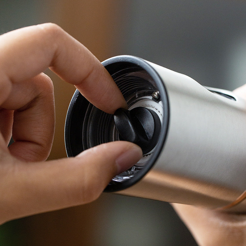 Electric Salt & Pepper Grinder — adjusting the grinder at the base
