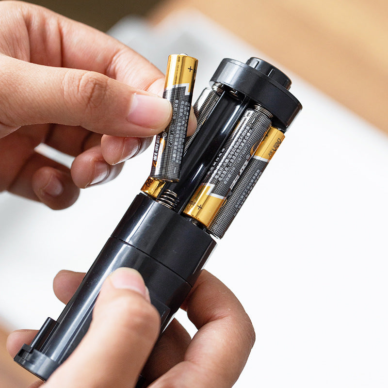 Electric Salt & Pepper Grinder — battery compartment with AA batteries