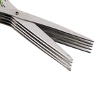 Multi-Blade Herb Scissors — 5-blade version, close-up