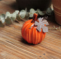 Glazed Ceramic Pumpkin — Orange