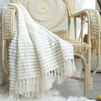 Chenille Popcorn Throw — Cream