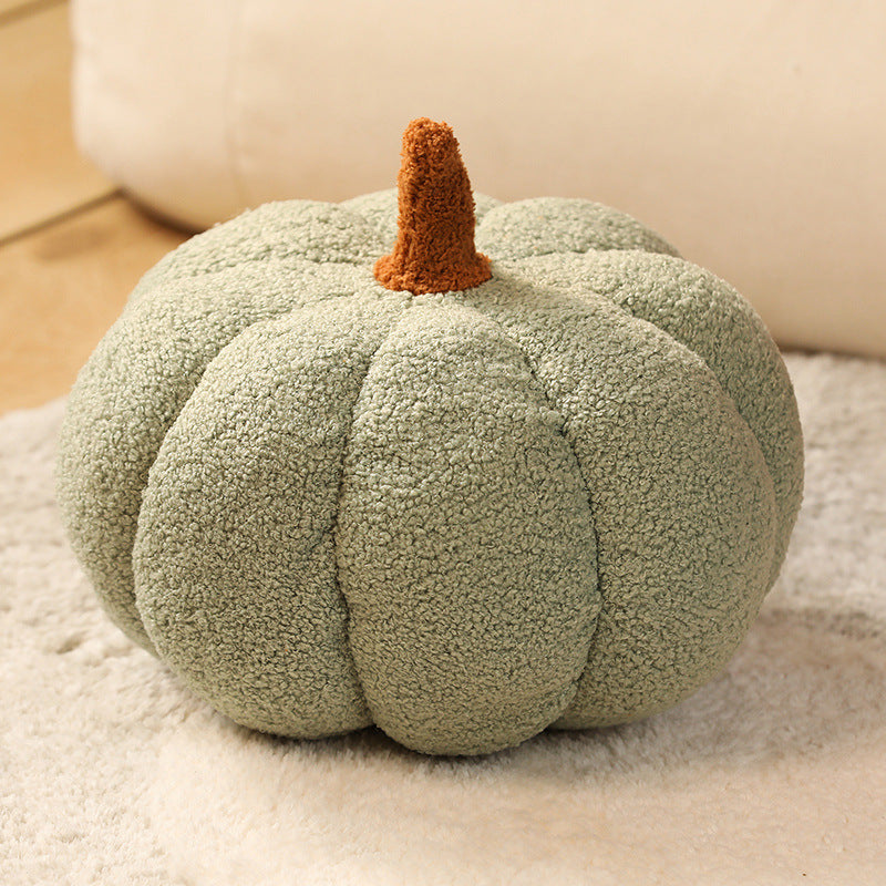 Teddy Pumpkin Pillow — Sage