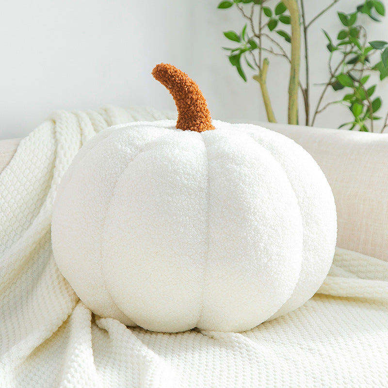 Teddy Pumpkin Pillow — Cream