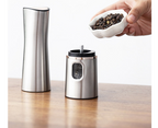 Electric Salt & Pepper Grinder — filling the chamber with peppercorns